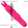 Vibrador conejito con soporte para dedo y carga USB